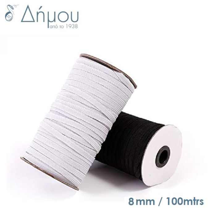 Λάστιχο πλακέ εισαγωγής 8mm / 100 μέτρων