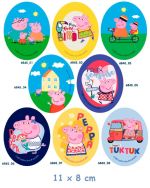 Μοτίφ θερμοκολλητικά Pepa Pig σταμπωτά οβάλ