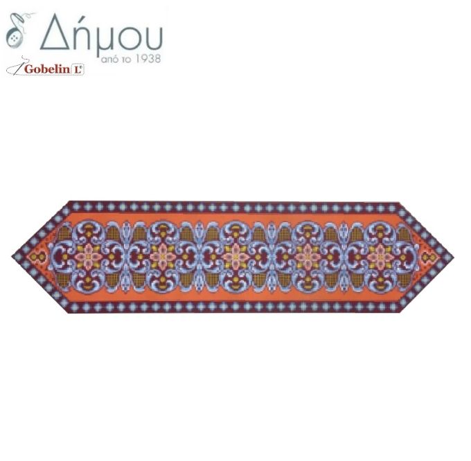 Σταμπωτό Runner / τραβέρσα σε καμβά 40x130cm