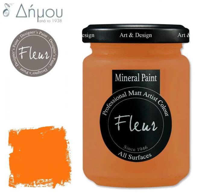 Χρώμα Κιμωλίας για ύφασμα Fleur Mineral Paint 130ml Tropical Sunset