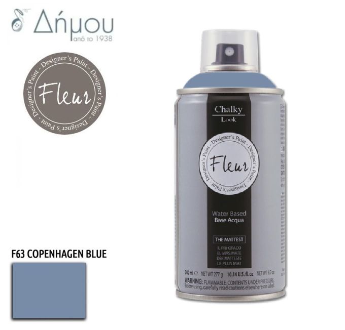 Σπρέι Χρώμα Κιμωλίας Fleur για Ύφασμα Copenhagen Blue
