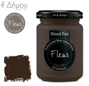 Χρώμα Κιμωλίας για ύφασμα Fleur Mineral Paint 130ml Burnt Umber