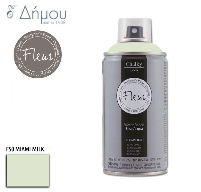 Σπρέι Χρώμα Κιμωλίας Fleur για Ύφασμα Miami Milk