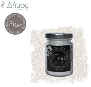 Glitter Fleur σε νιφάδες 90grms White Rainbow