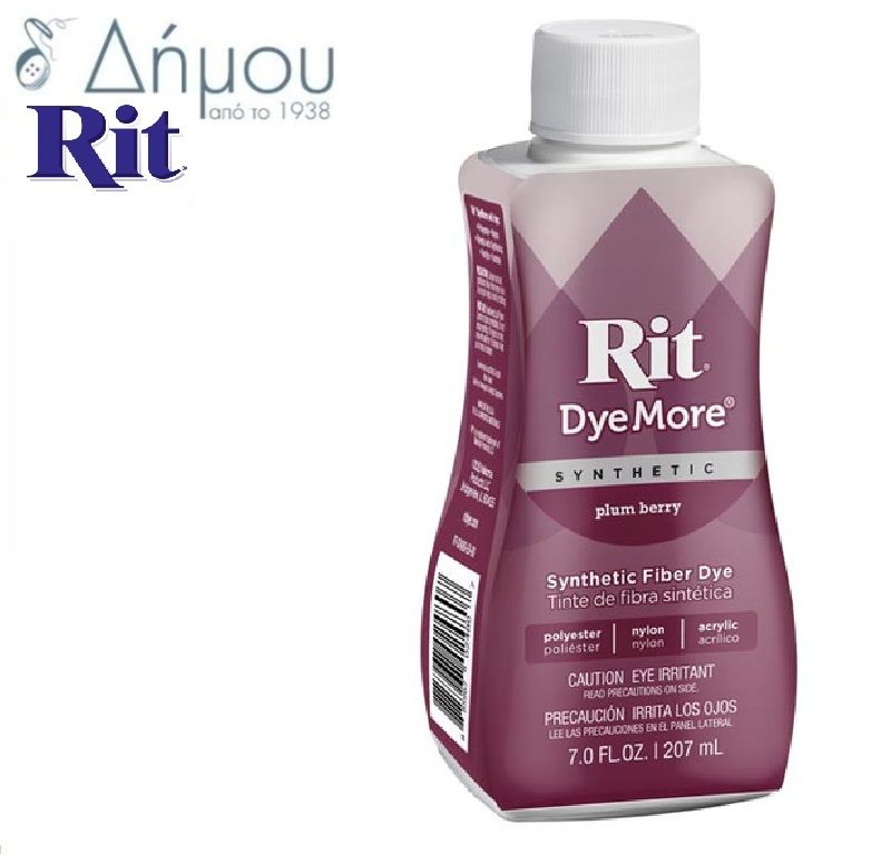 Βαφή ρούχων RIT υγρή για συνθετικά υφάσματα 207ml / Plum Berry