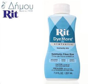 Βαφή ρούχων RIT υγρή για συνθετικά υφάσματα 207ml / Kentuky Sky