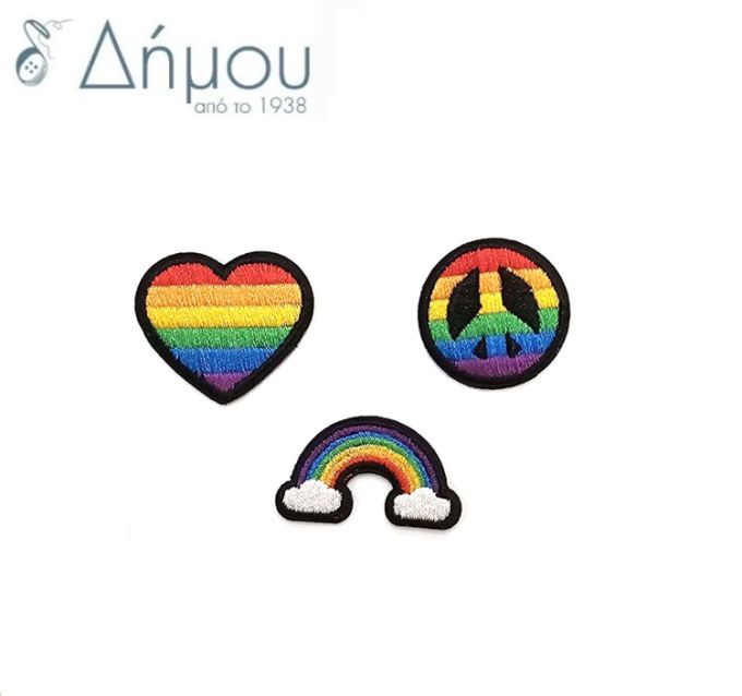 Θερμοκολλητικά ματίφ αυτοκόλλητα Rainbow