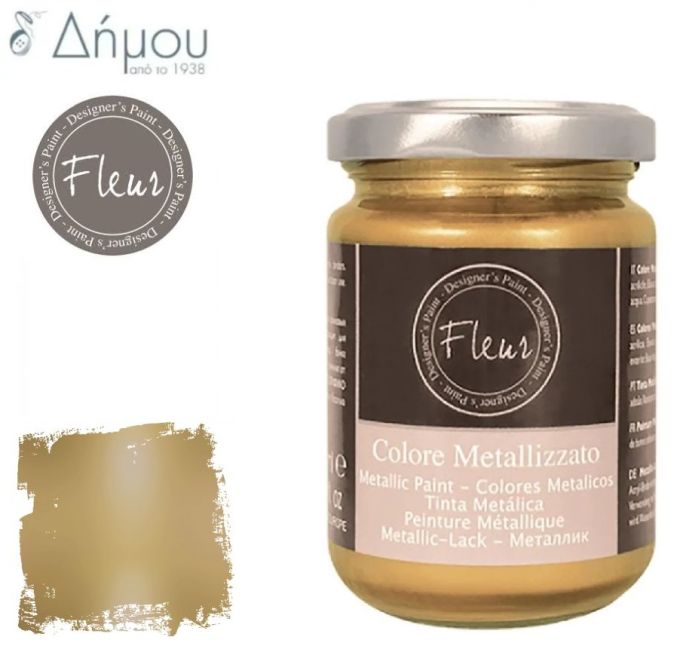 Μεταλλικό Χρώμα με πινέλο Fleur Νερού Lingoto Gold