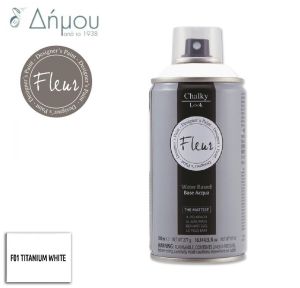Σπρέι Χρώμα Κιμωλίας Fleur για Ύφασμα Titanium White