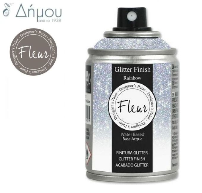 Σπρέι Glitter με βάση ακρυλικές ρητίνες νερού Fleur Rainbow