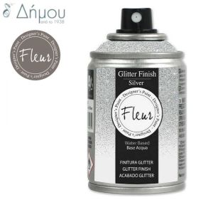 Σπρέι Glitter με βάση ακρυλικές ρητίνες νερού Fleur Silver