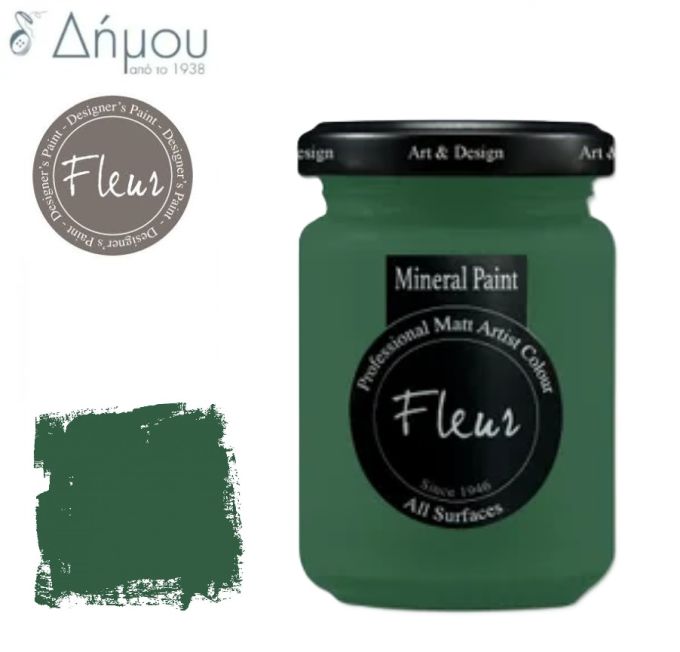 Χρώμα Κιμωλίας για ύφασμα Fleur Mineral Paint 130ml The Green Queen