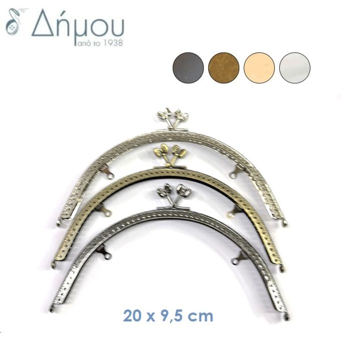 Μεταλλικός σκελετός frame οβάλ με φιόγκους 20cm
