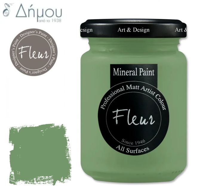 Χρώμα Κιμωλίας για ύφασμα Fleur Mineral Paint 130ml Welcome Green
