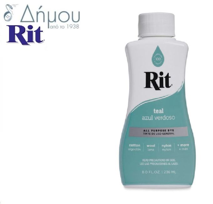 Βαφή ρούχων RIT υγρή για φυσικά ή μικτά υφάσματα μέχρι 35% συνθετικό