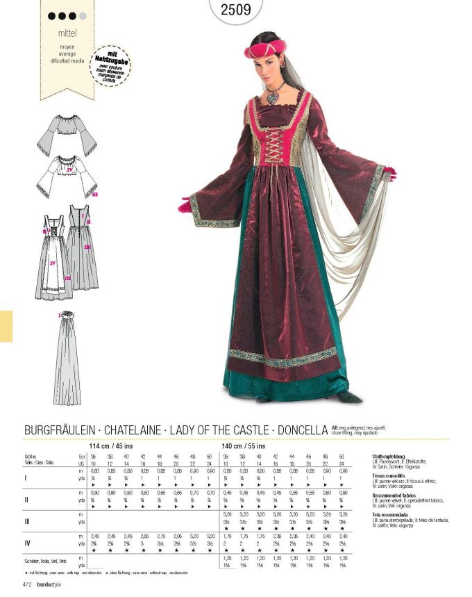 Πατρόν Burda Costumes / 2509