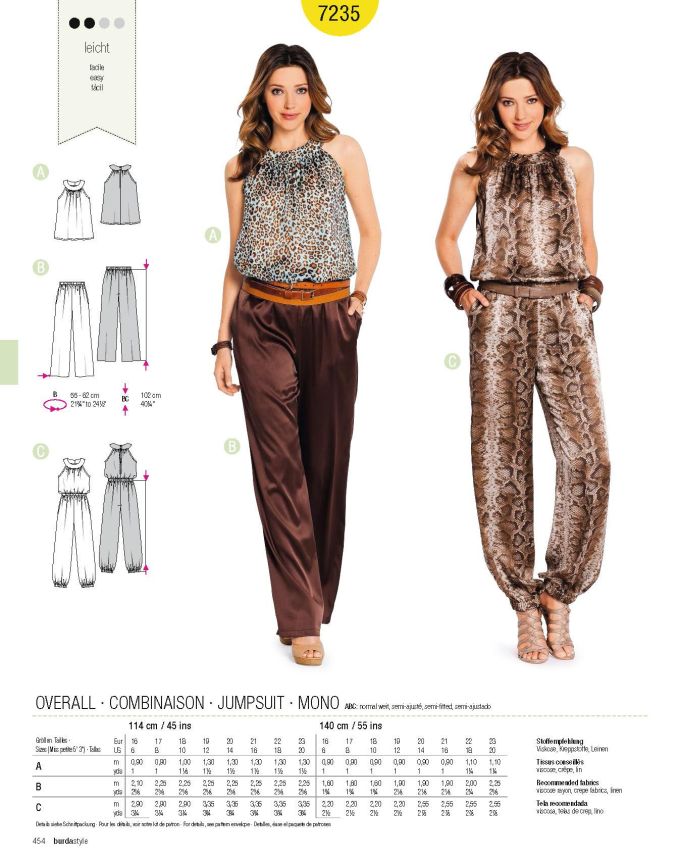 Πατρόν Burda Short sizes / 7235