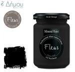 Χρώμα Κιμωλίας για ύφασμα Fleur Mineral Paint 130ml Black