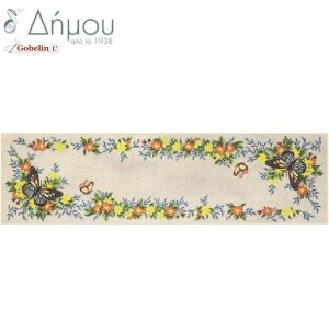 Σταμπωτό Runner / τραβέρσα σε καμβά 45x140cm