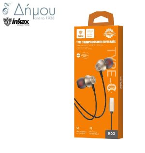 Ακουστικά Λευκά E-03 Type C (Hands-free)