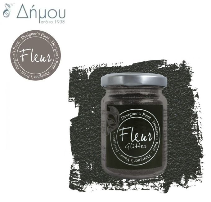 Glitter Fleur σε νιφάδες 90grms Black