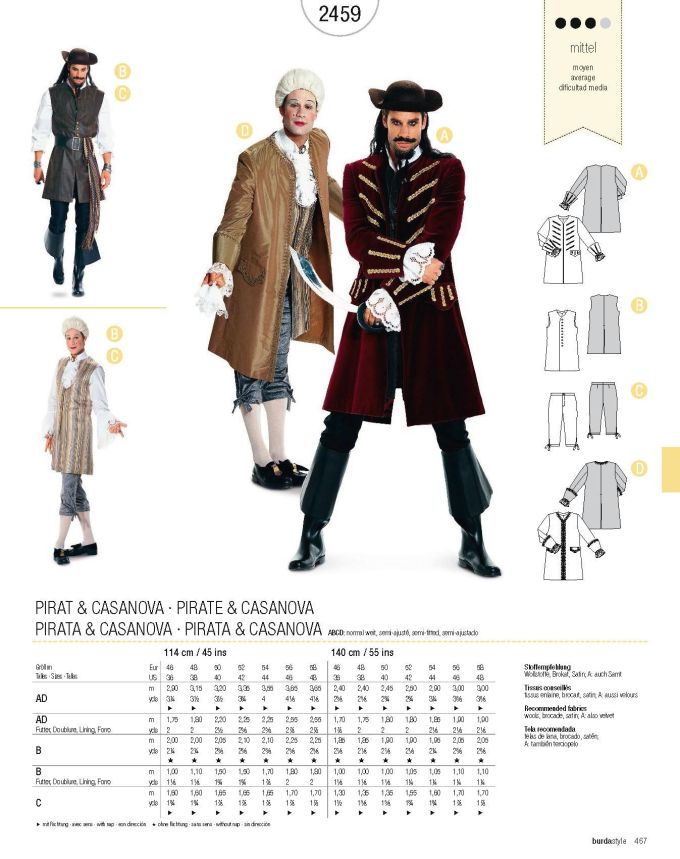 Πατρόν Burda Costumes / 2459