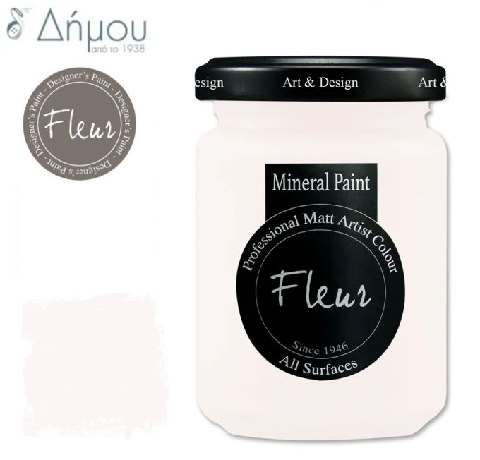 Χρώμα Κιμωλίας για ύφασμα Fleur Mineral Paint 130ml Sugar White