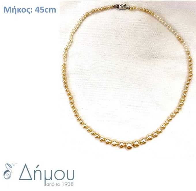 Κολιέ με faux πέρλες / μονή σειρά ντεγκραντέ