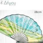 Βεντάλια ακρυλική με σταμπωτούς πίνακες 28cm