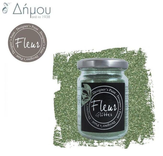 Glitter Fleur σε νιφάδες 90grms Sage Green