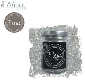 Glitter Fleur σε νιφάδες 90grms Silver