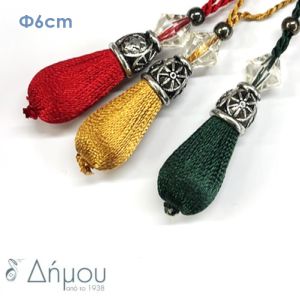 Φούντες ραιγιόν γυαλιστερές 6cm κλειστές