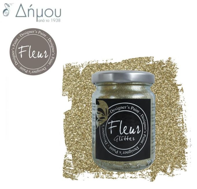 Glitter Fleur σε νιφάδες 90grms Gold