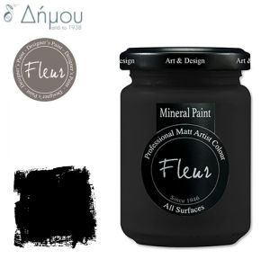 Χρώμα Κιμωλίας για ύφασμα Fleur Mineral Paint 130ml Black