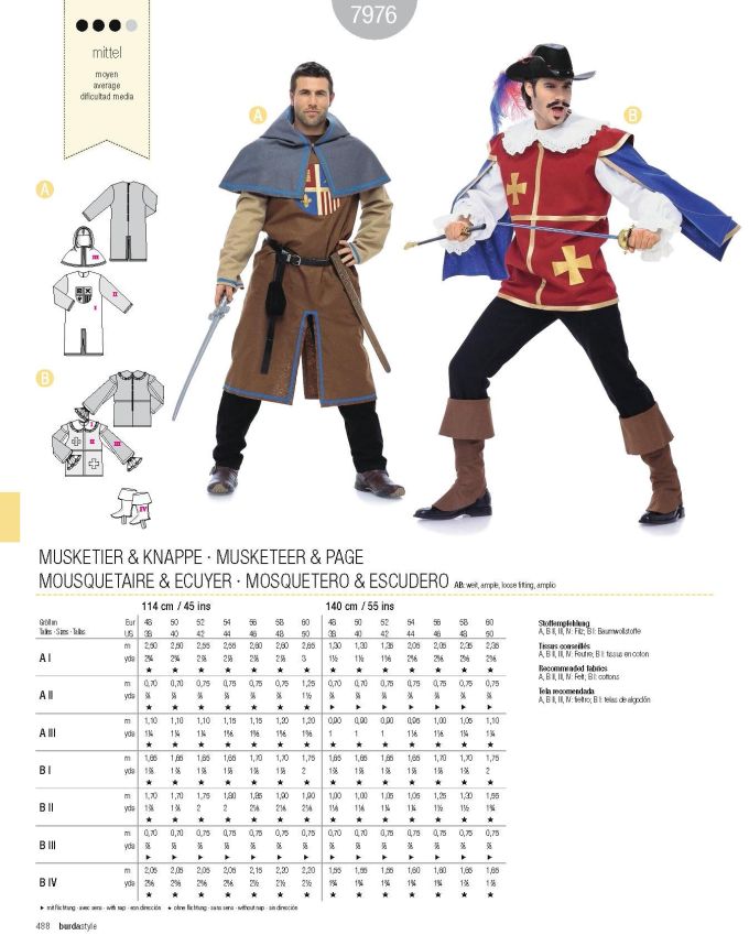 Πατρόν Burda Costumes / 7976