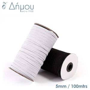 Λάστιχο πλακέ εισαγωγής 5mm / 100 μέτρων