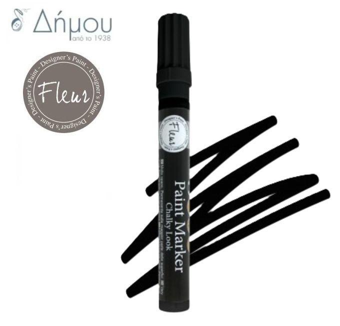 Μαρκαδόροι Κιμωλίας Fleur για Ύφασμα & DIY Black